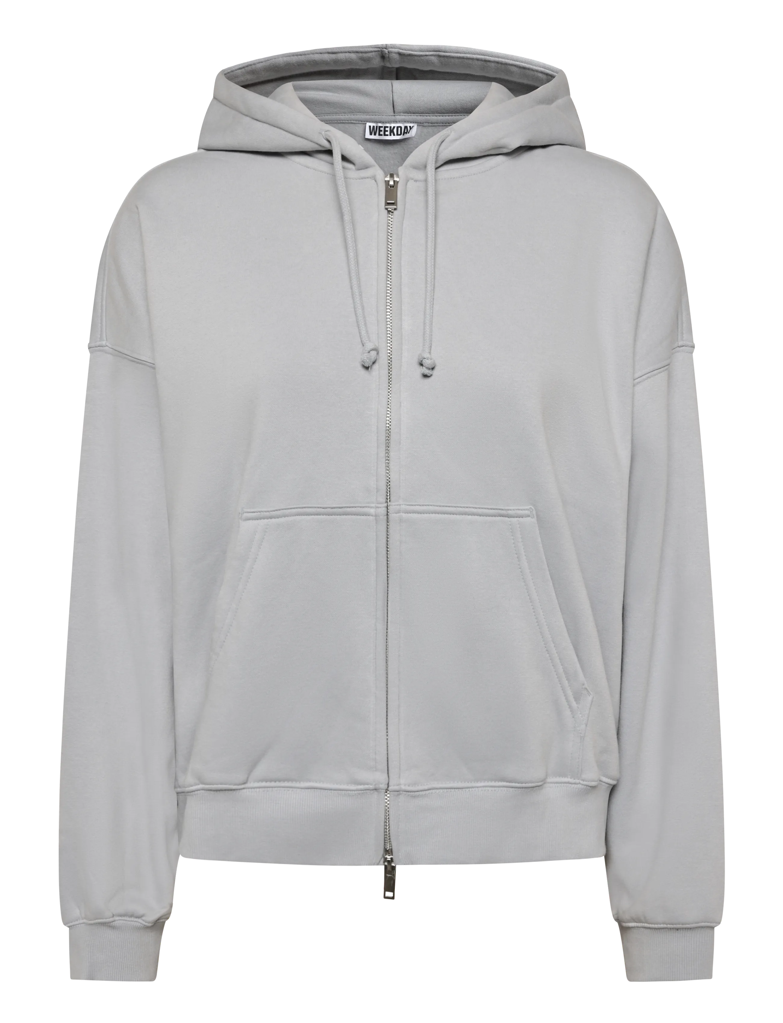 Weekday Lotte Standard Zip Hoodie - Mode trends - LIGHT GREY / grey