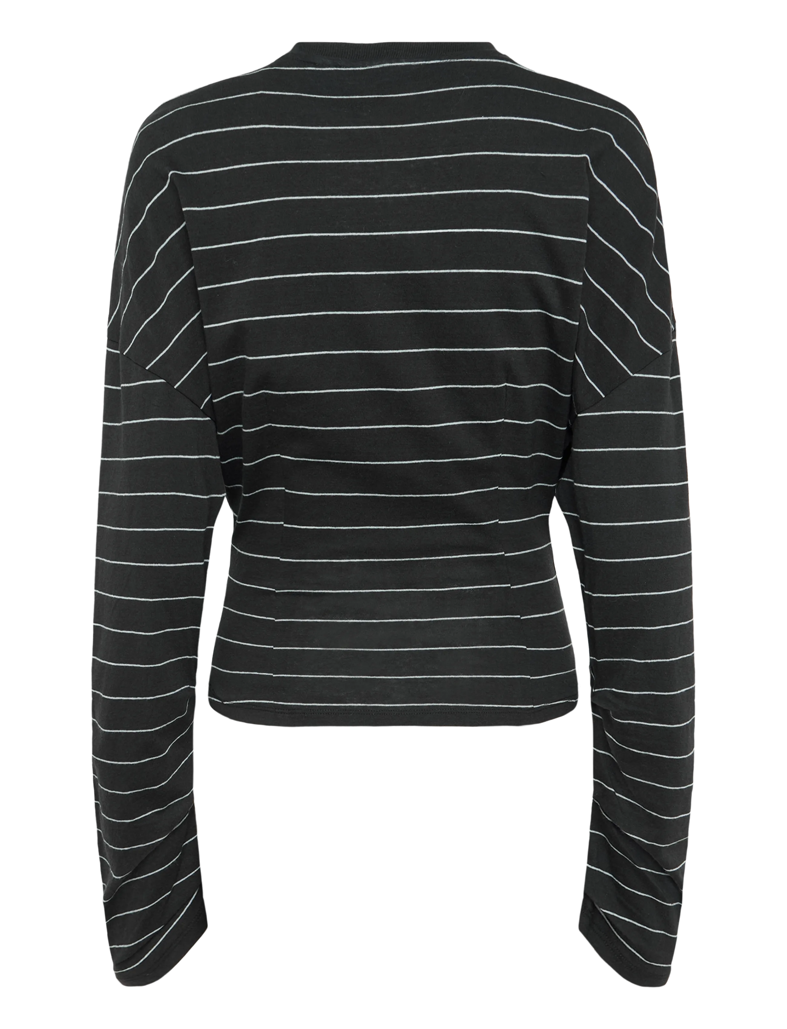Weekday - Milly Henley LS - dark grey stripe - 1