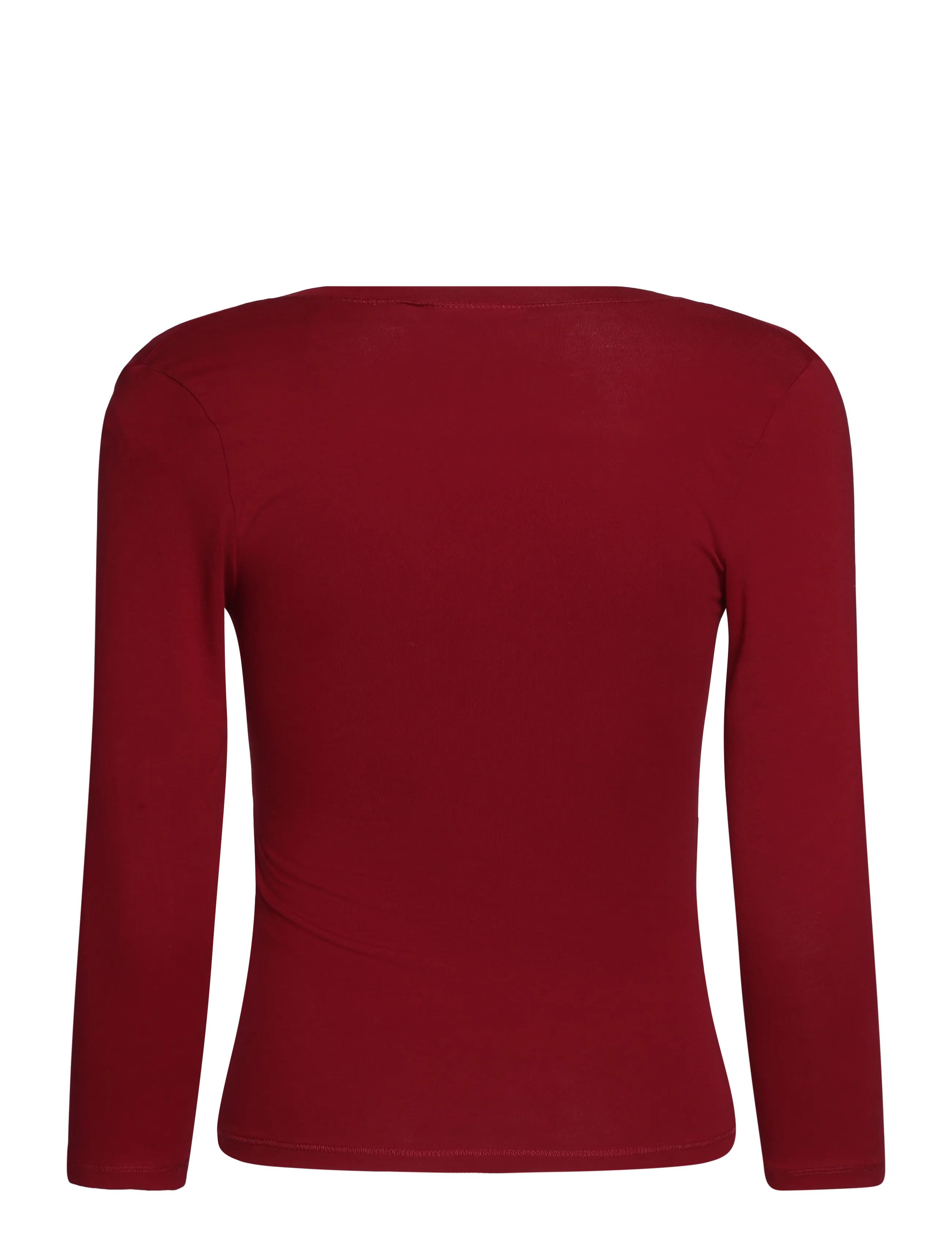 Weekday - Nessa V neck with 3/4 sleeve - dark red - 1