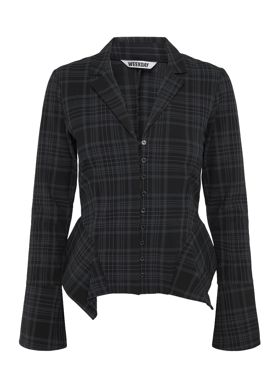 Weekday - Micke Shirt - langärmlige hemden - black/navy check - 0