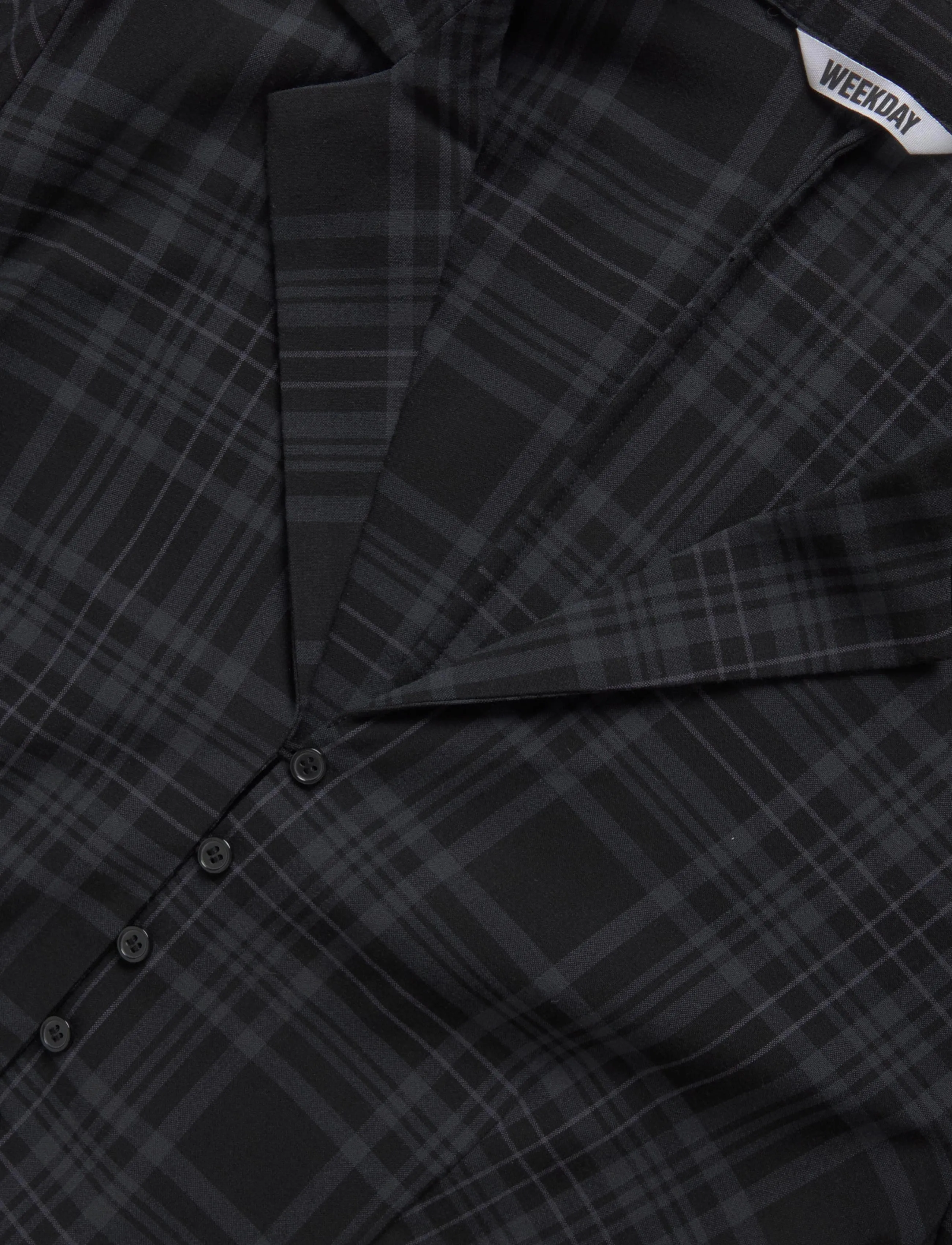 Weekday - Micke Shirt - black/navy check - 2
