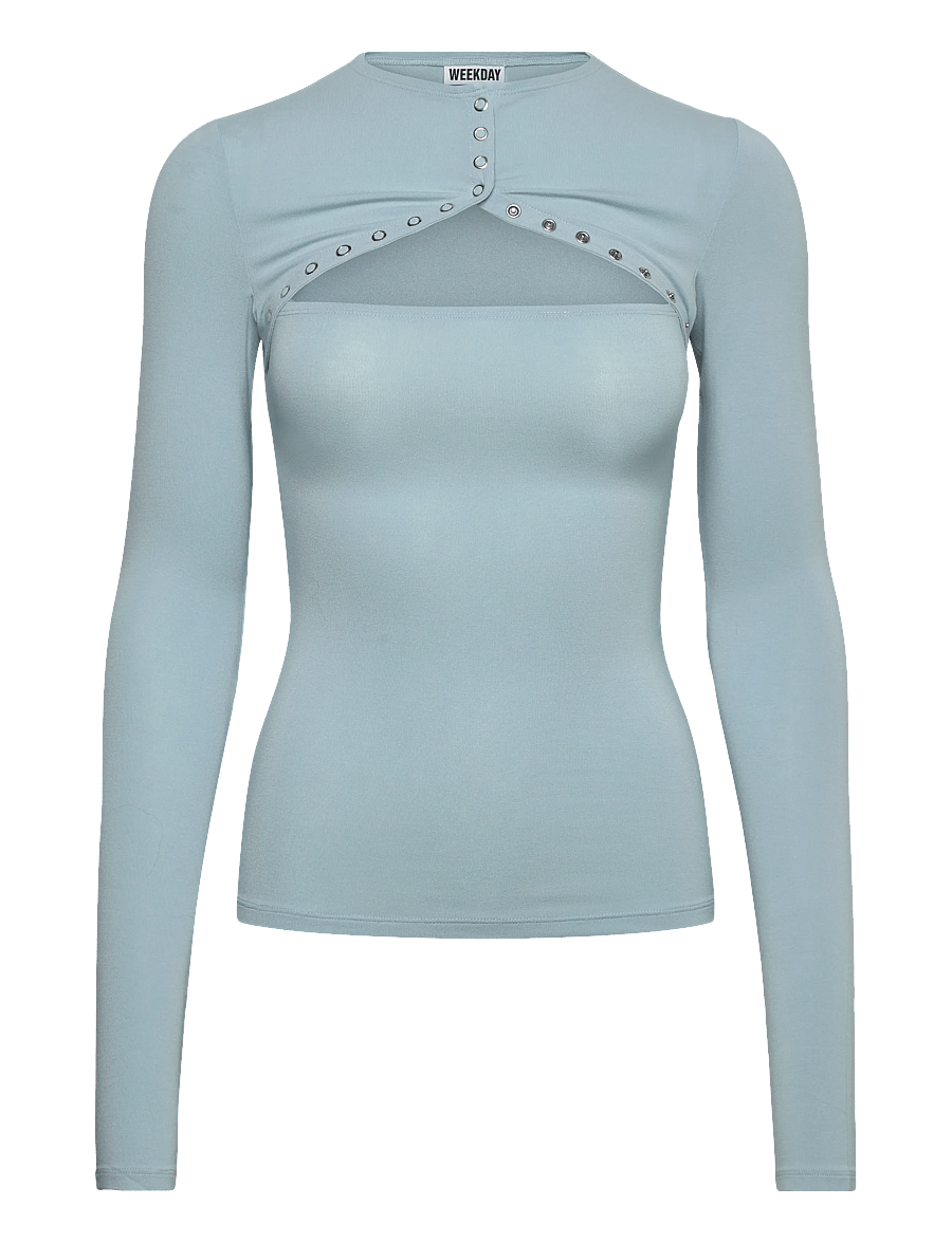 Weekday - Snap Button Bolero - kampsunid - light blue - 0