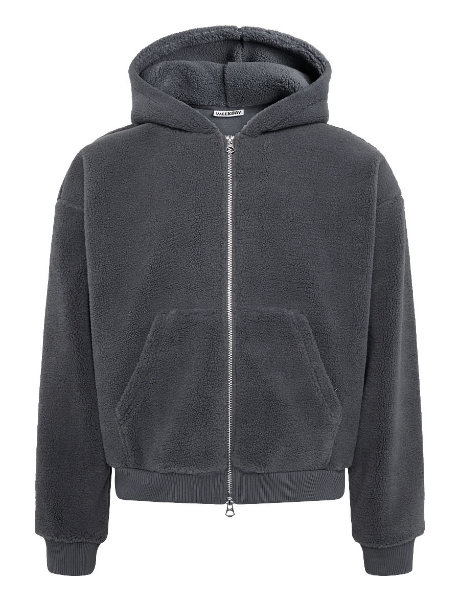 Weekday - Garden Polar Fleece - fleecetrøjer - dark steel - 0