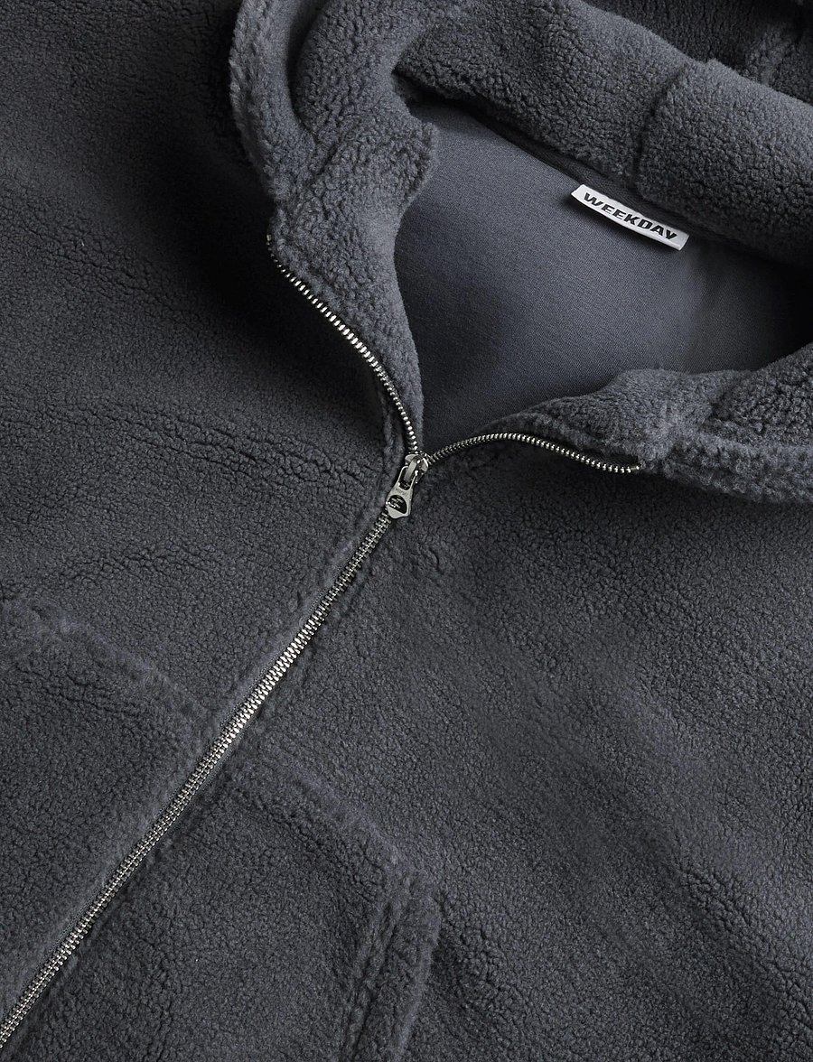 Weekday - Garden Polar Fleece - fleecetrøjer - dark steel - 2