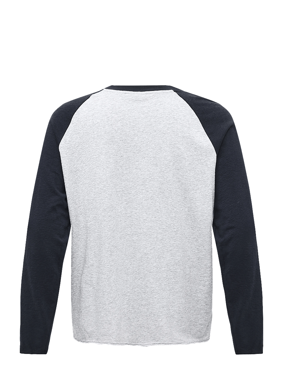 Weekday - Raglan Long Sleeve - langærmede t-shirts - grey melange dusty l - 1