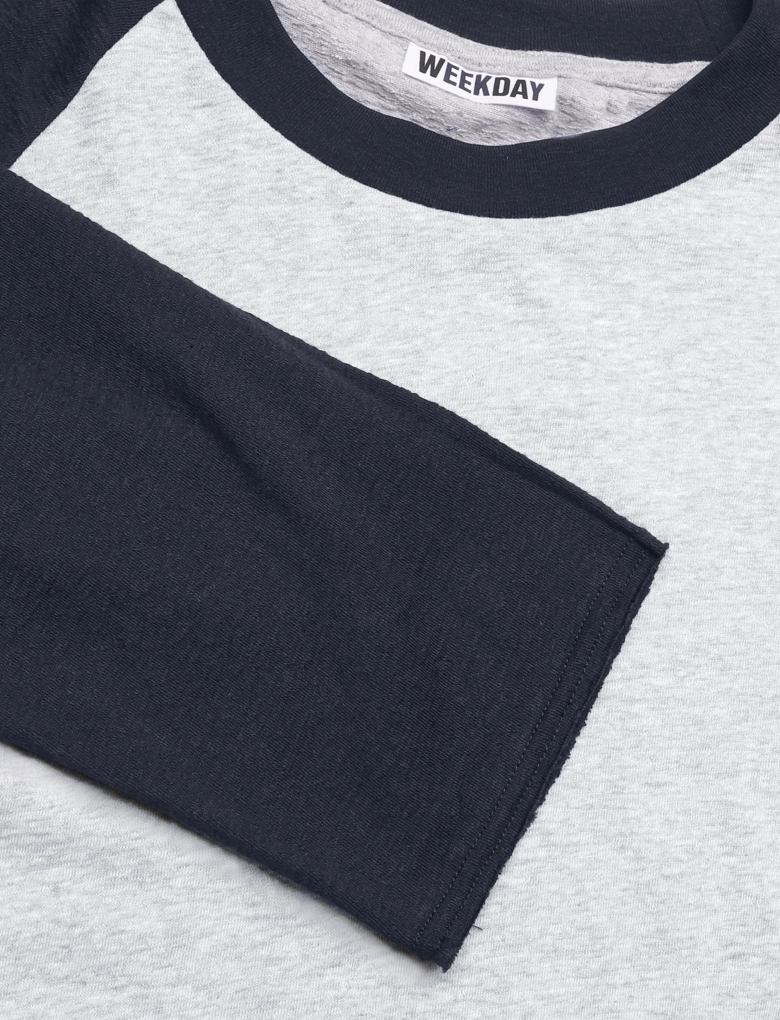 Weekday - Raglan Long Sleeve - grey melange dusty l - 2