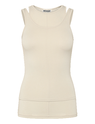 Weekday Layered Tank - Varrukateta topid - BEIGE DUSTY LIGHT / beige