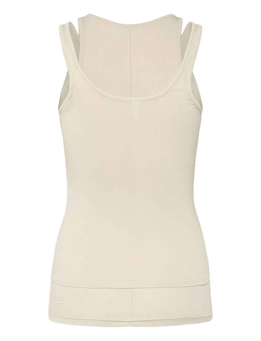 Weekday - Layered Tank - tanktops - beige dusty light - 1