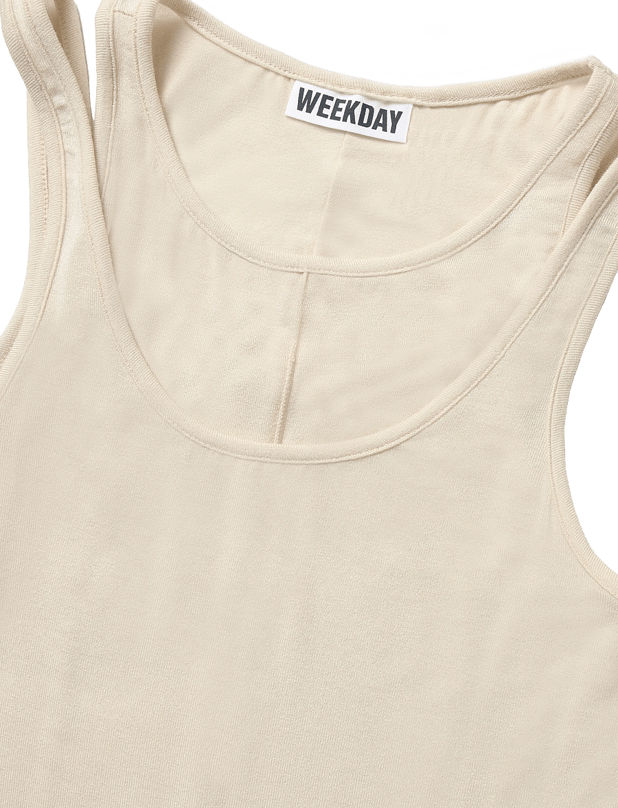 Weekday - Layered Tank - tanktops - beige dusty light - 2