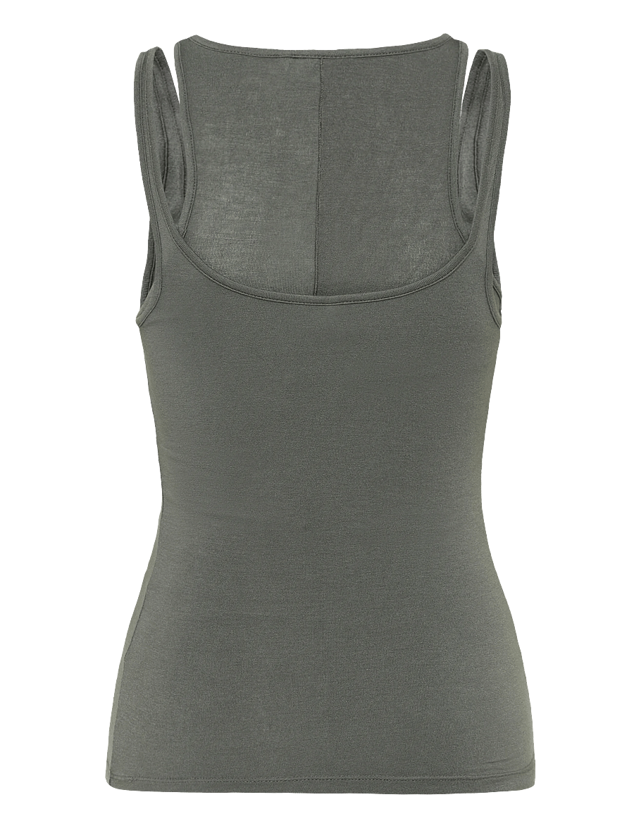 Weekday - Layered Tank - tanktops - mole dark - 1