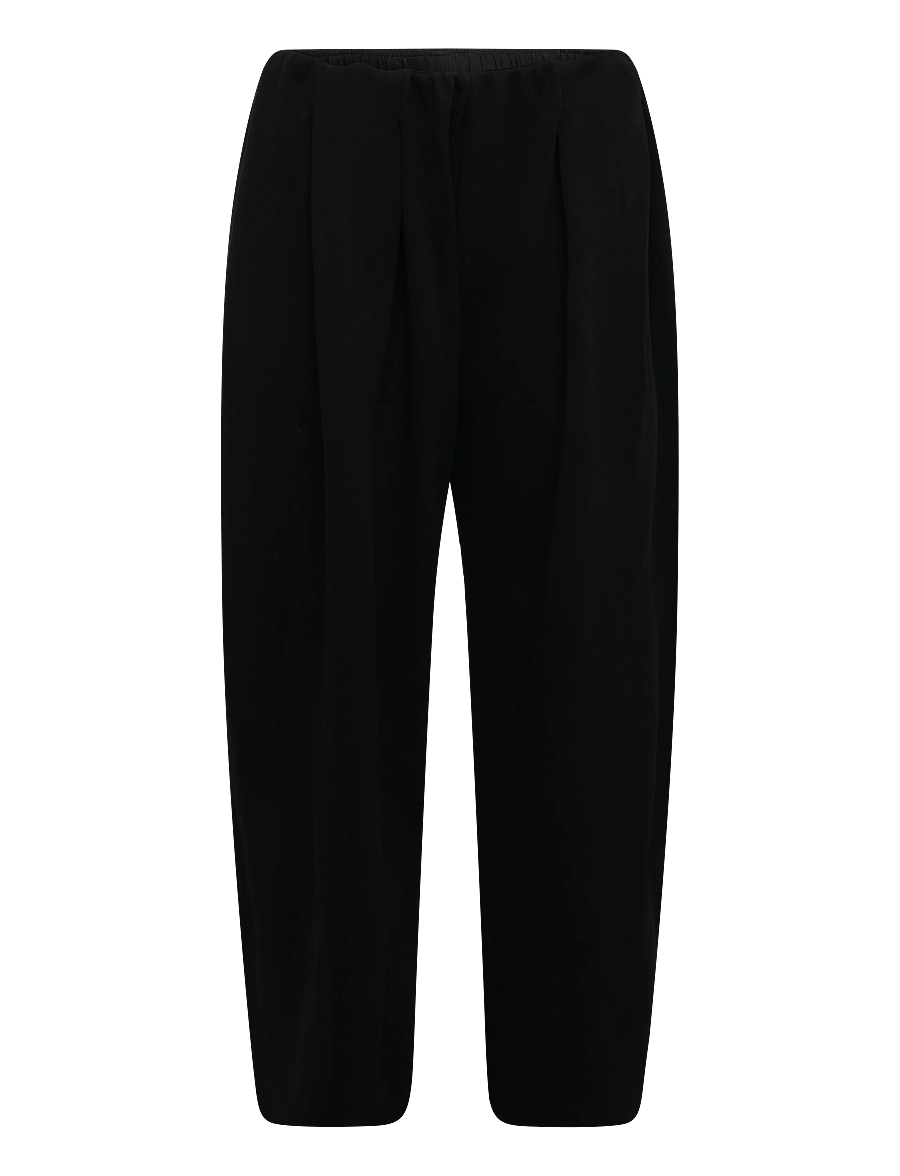 Weekday - Dexter Draped Trousers - barrel trousers - black - 0