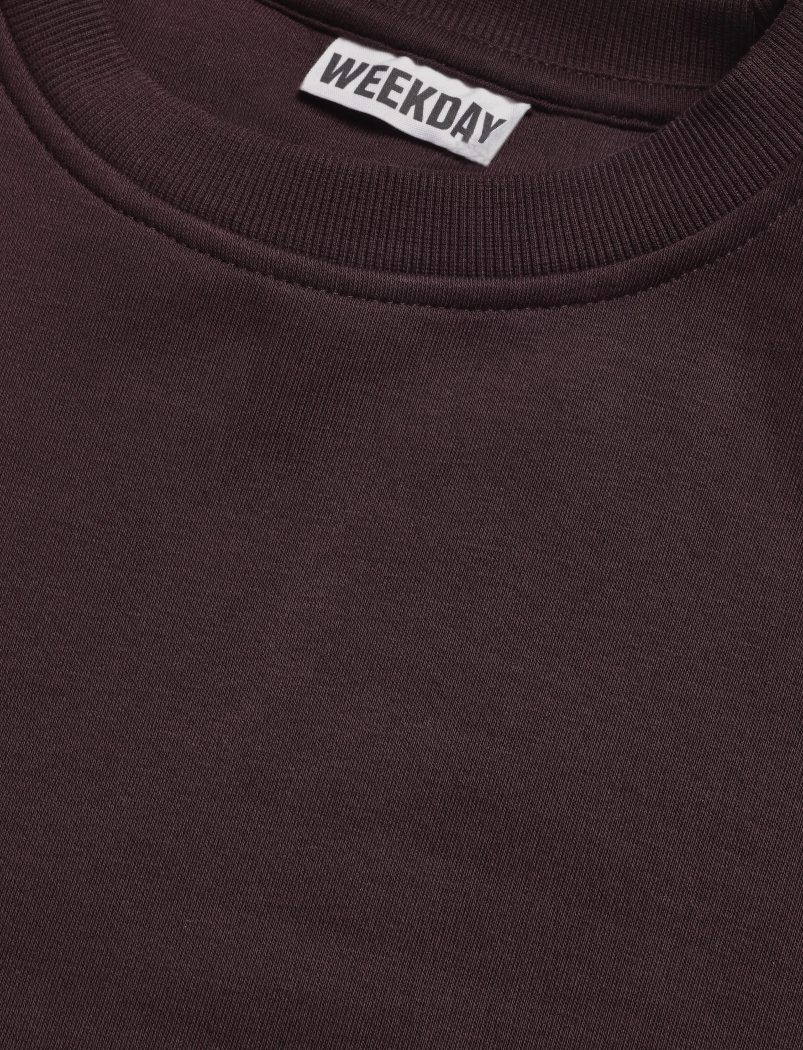 Weekday - Lotte Standard Sweatshirt - fashion trends - dark plum - 2