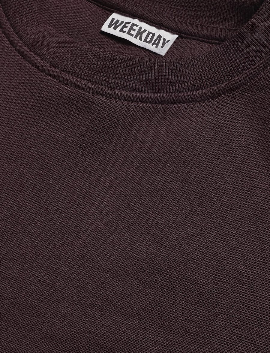 Weekday - Lotte Standard Sweatshirt - mode trends - dark plum - 2