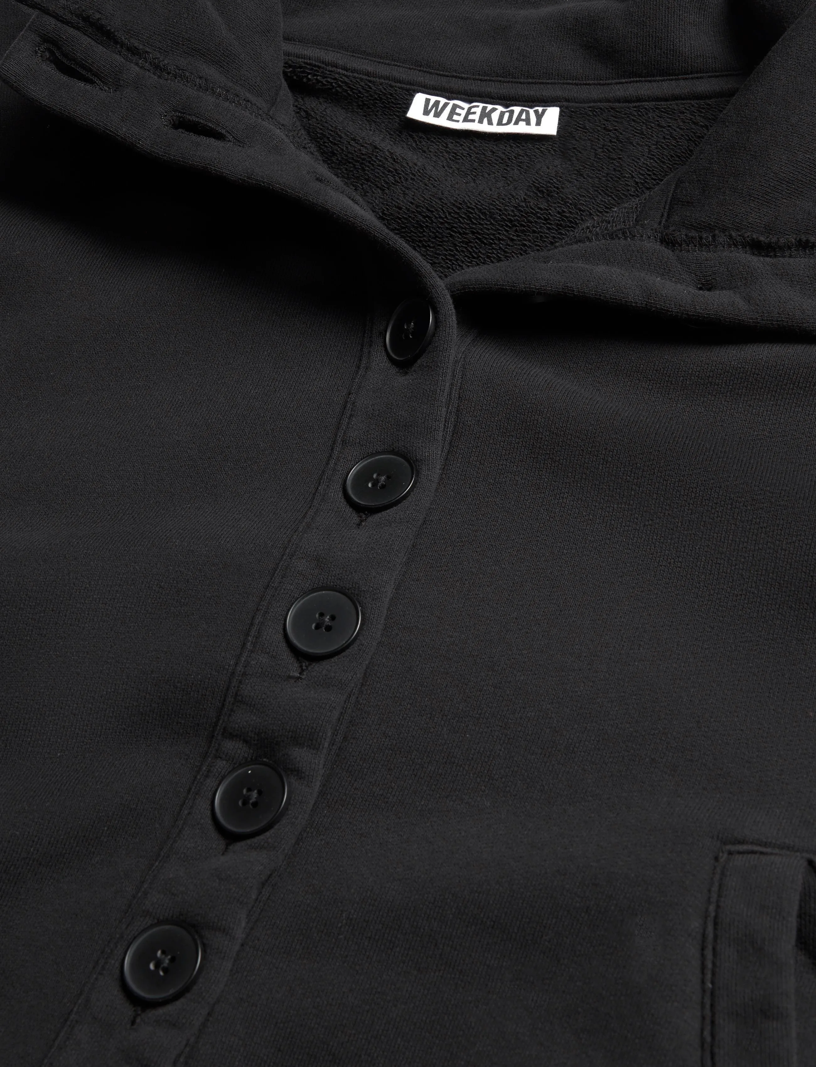 Weekday - Jersey button up jacket - tunna jackor - black - 2