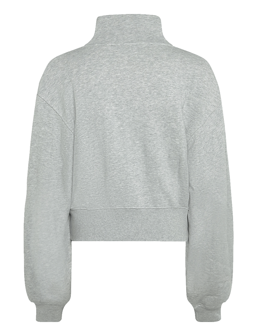 Weekday - Jersey button up jacket - leichte jacken - grey melange - 1