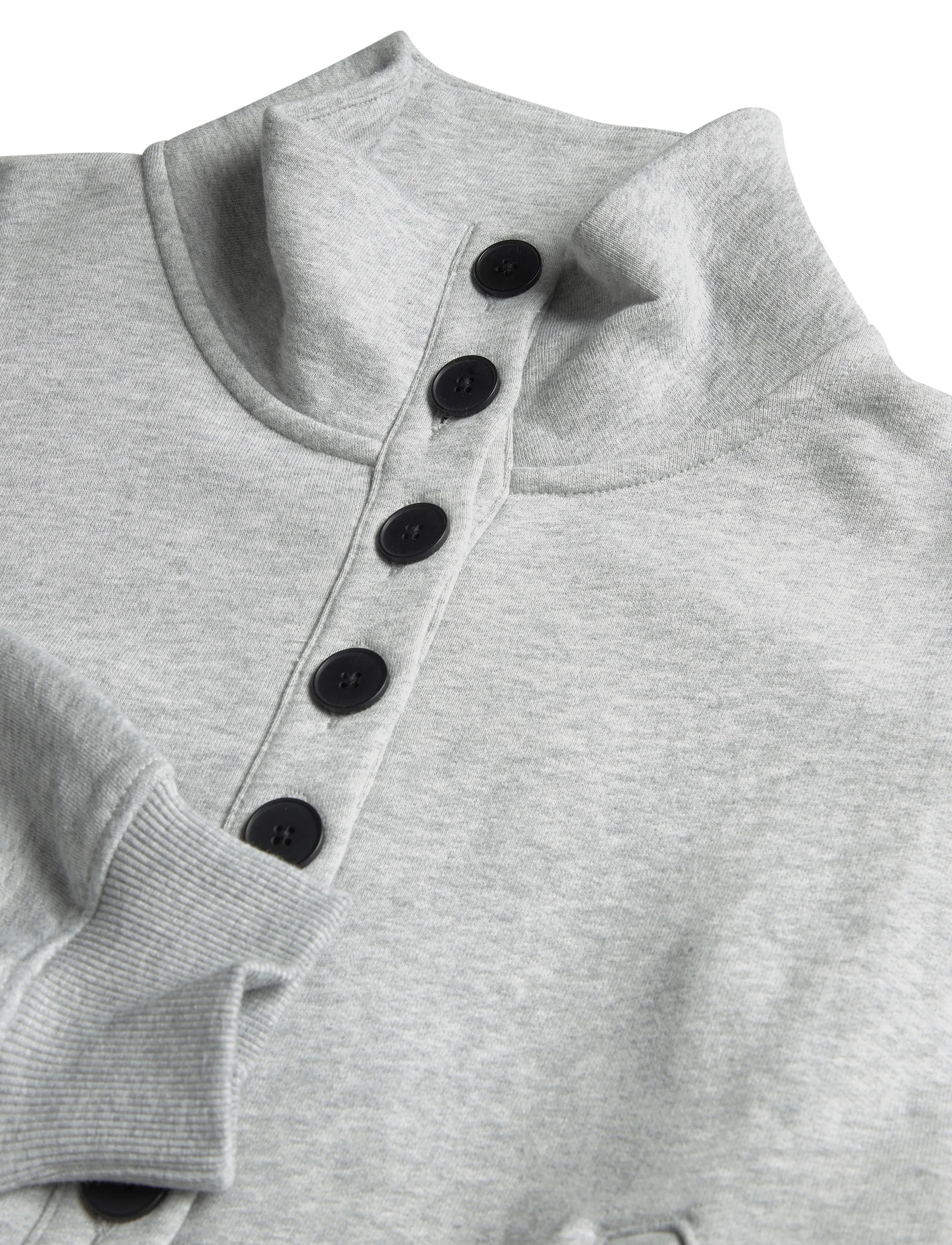 Weekday - Jersey button up jacket - leichte jacken - grey melange - 2