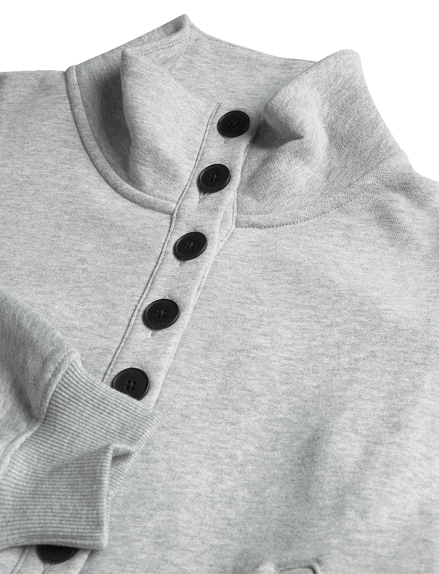 Weekday - Jersey button up jacket - leichte jacken - grey melange - 2