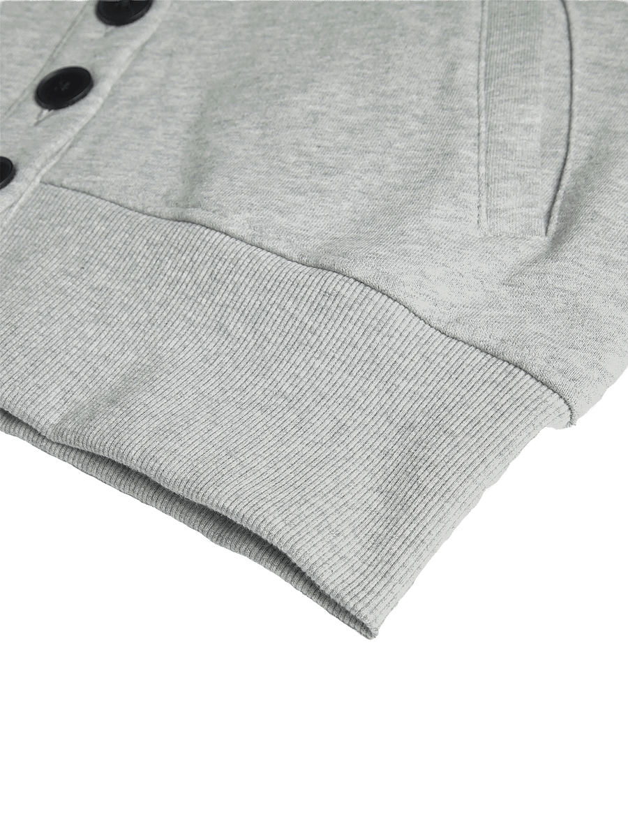 Weekday - Jersey button up jacket - leichte jacken - grey melange - 3