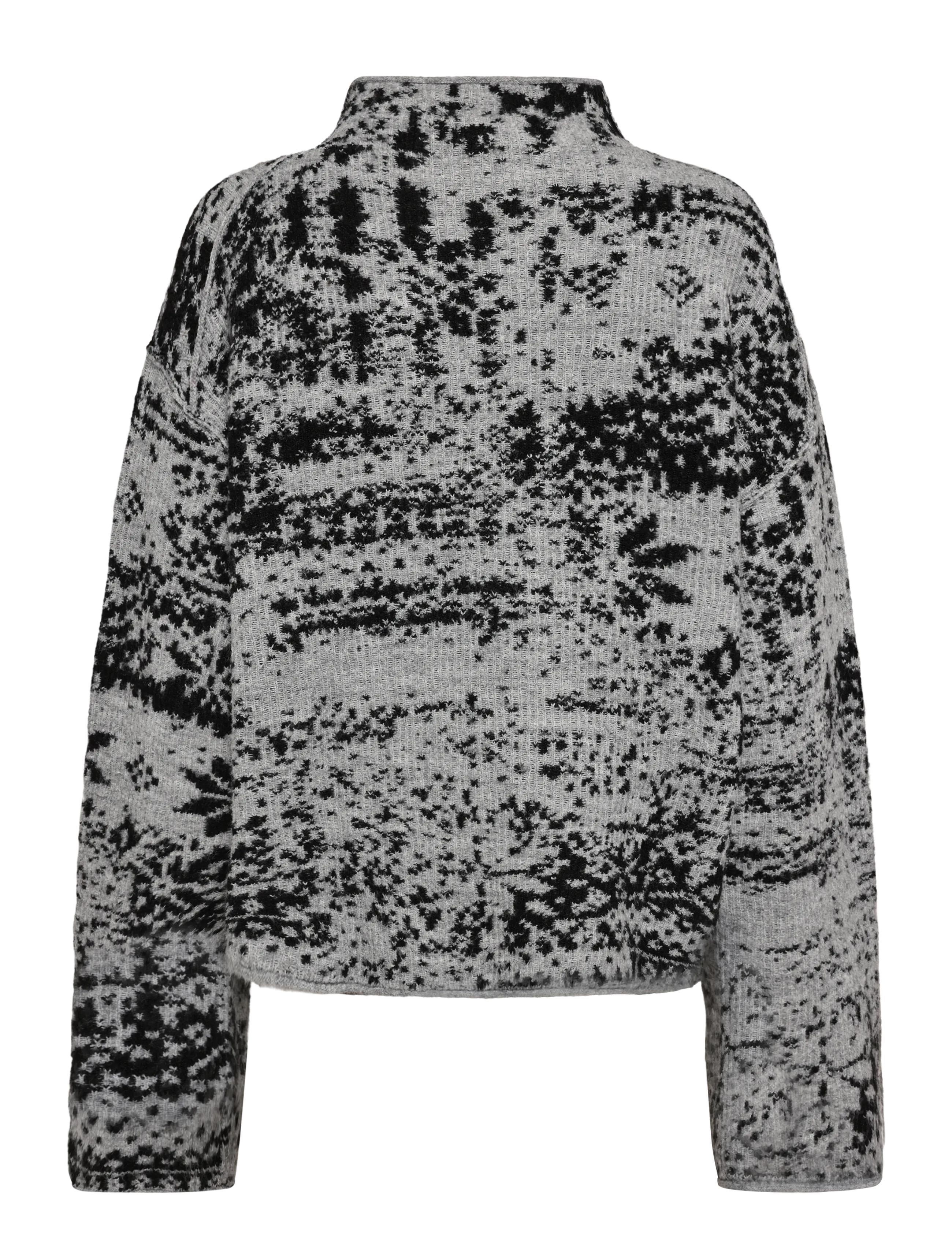 Weekday - Saba Jacquard Jumper - striktrøjer - black & grey - 1