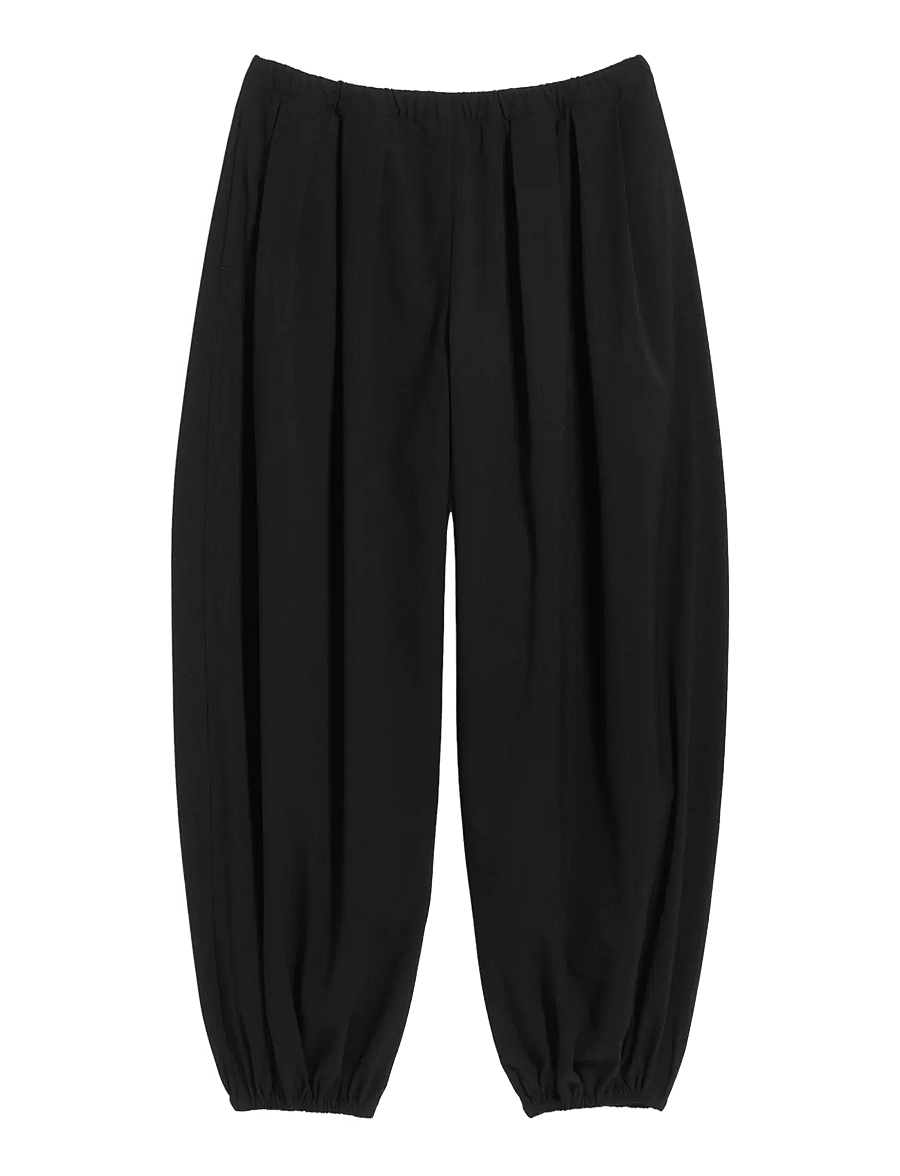 Weekday - Suiting Balloon Trousers - barrel-püksid - black - 1