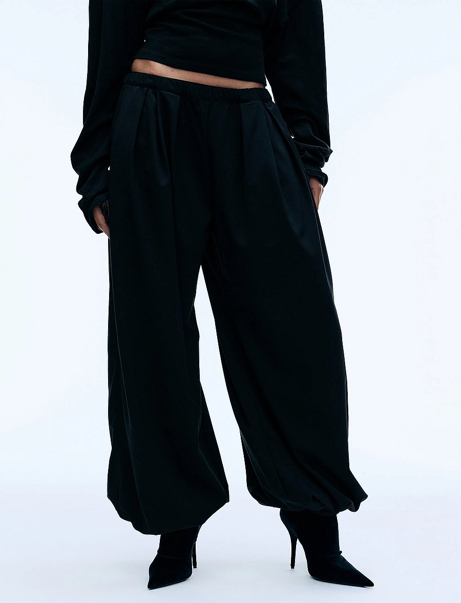 Weekday - Suiting Balloon Trousers - barrel-püksid - black - 0
