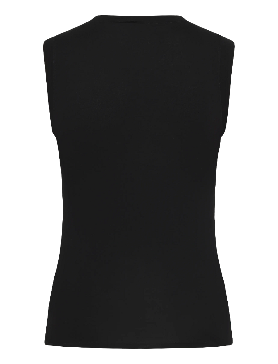 Weekday - Henley Tank Top - tanktops - black - 1
