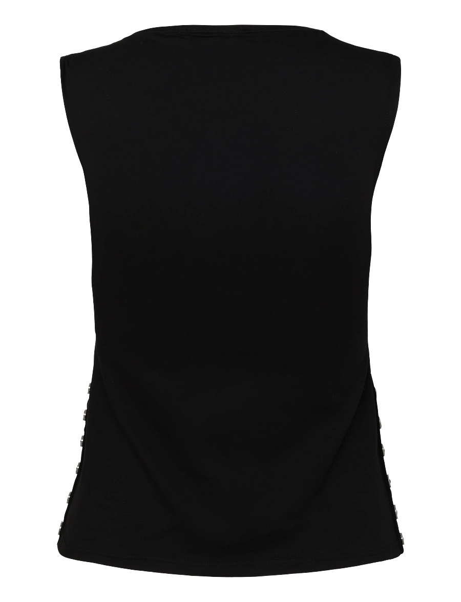 Weekday - Elodie Button Tank - Ärmellose tops - black - 1