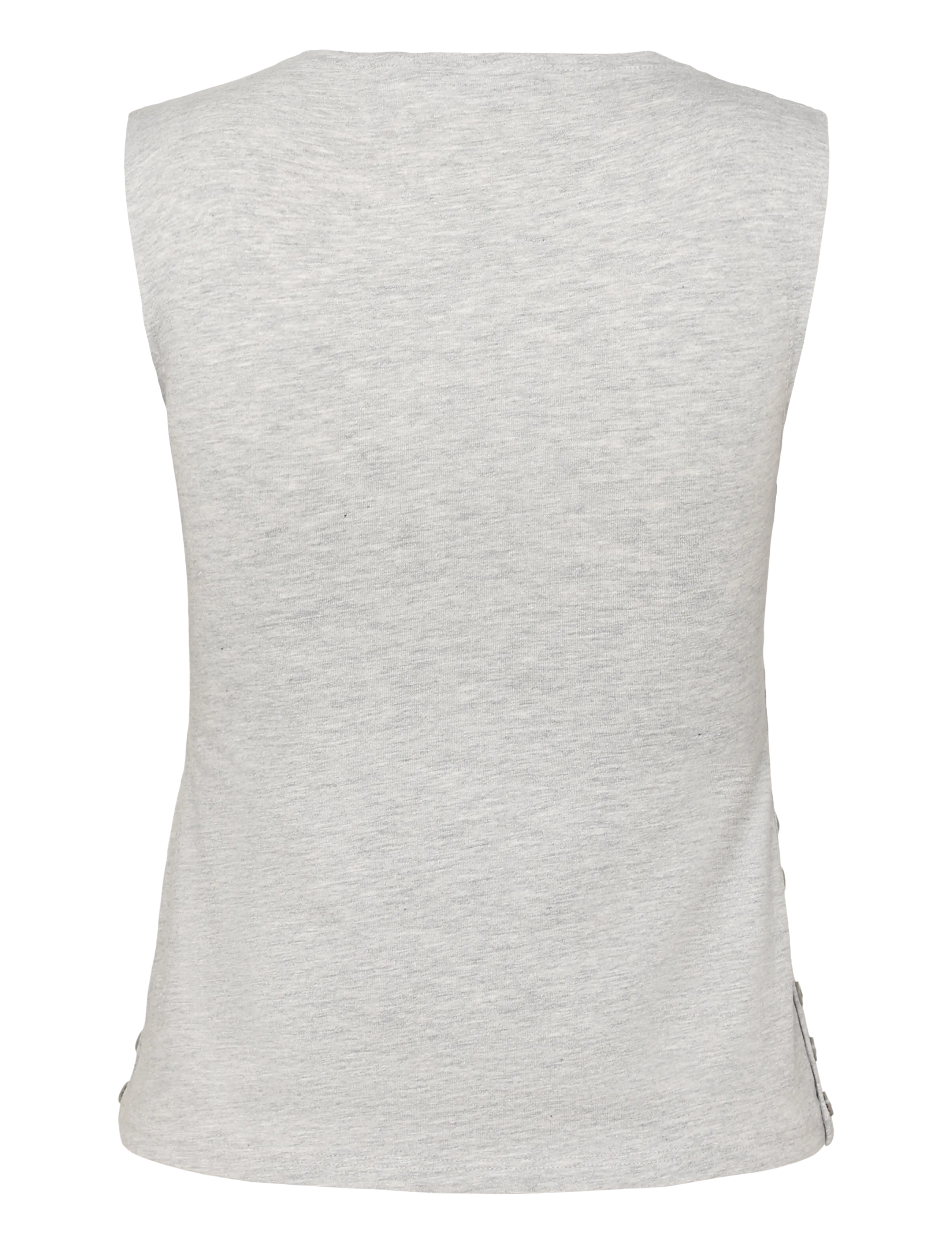 Weekday - Elodie Button Tank - tanktops - grey melange - 1