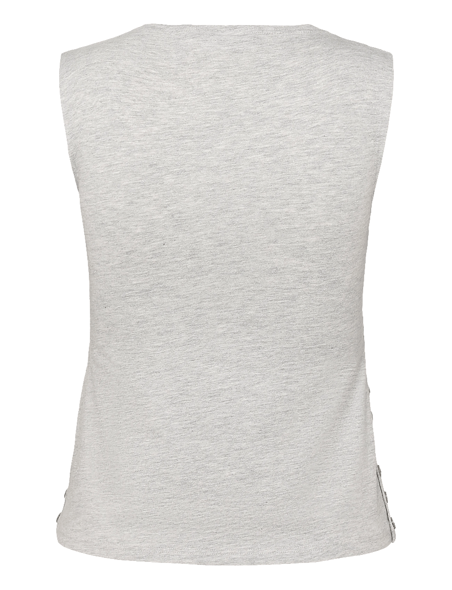 Weekday - Elodie Button Tank - tanktops - grey melange - 1