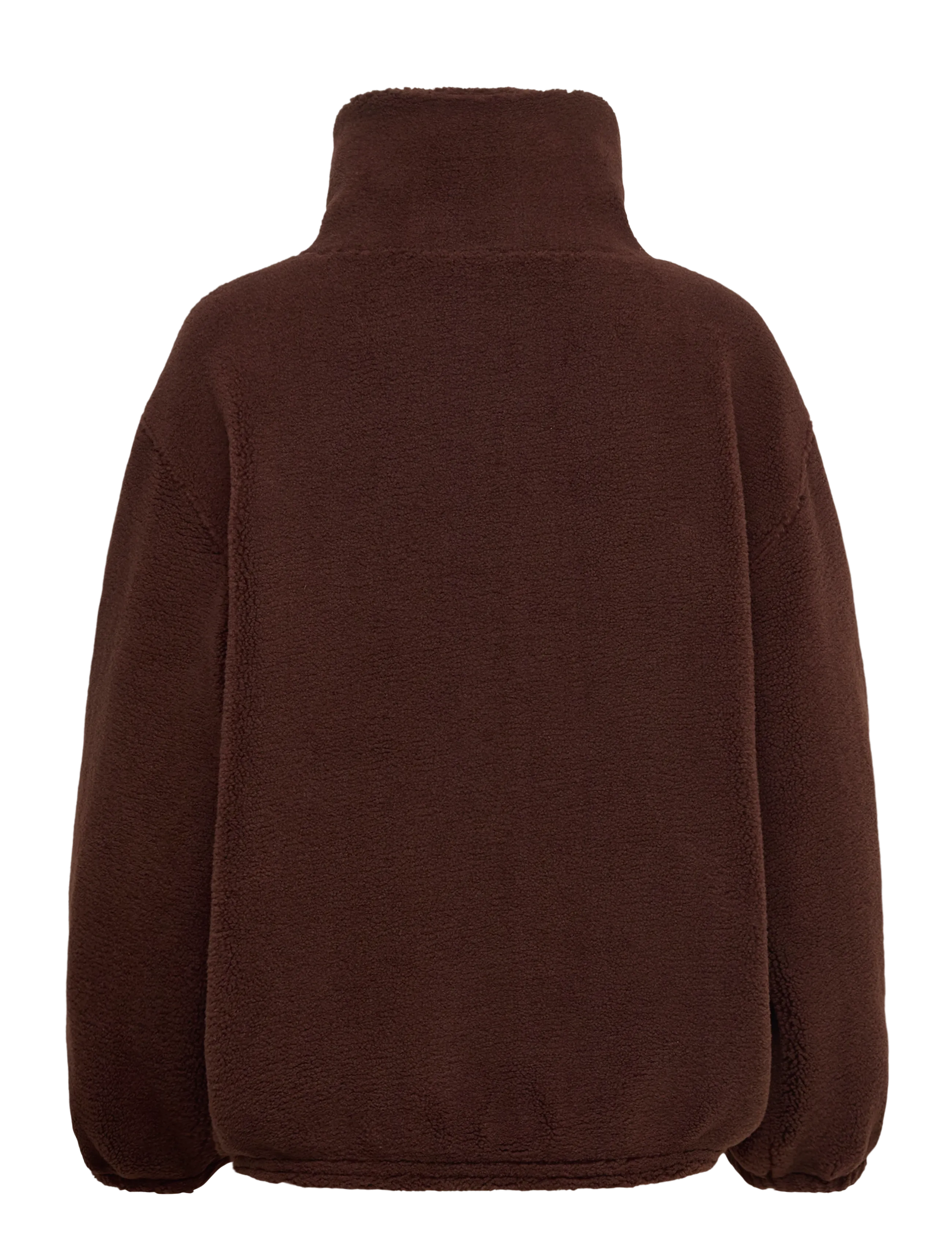 Weekday - Wren HIgh Neck Fleece - fleeces & midlayers - brown dark - 1