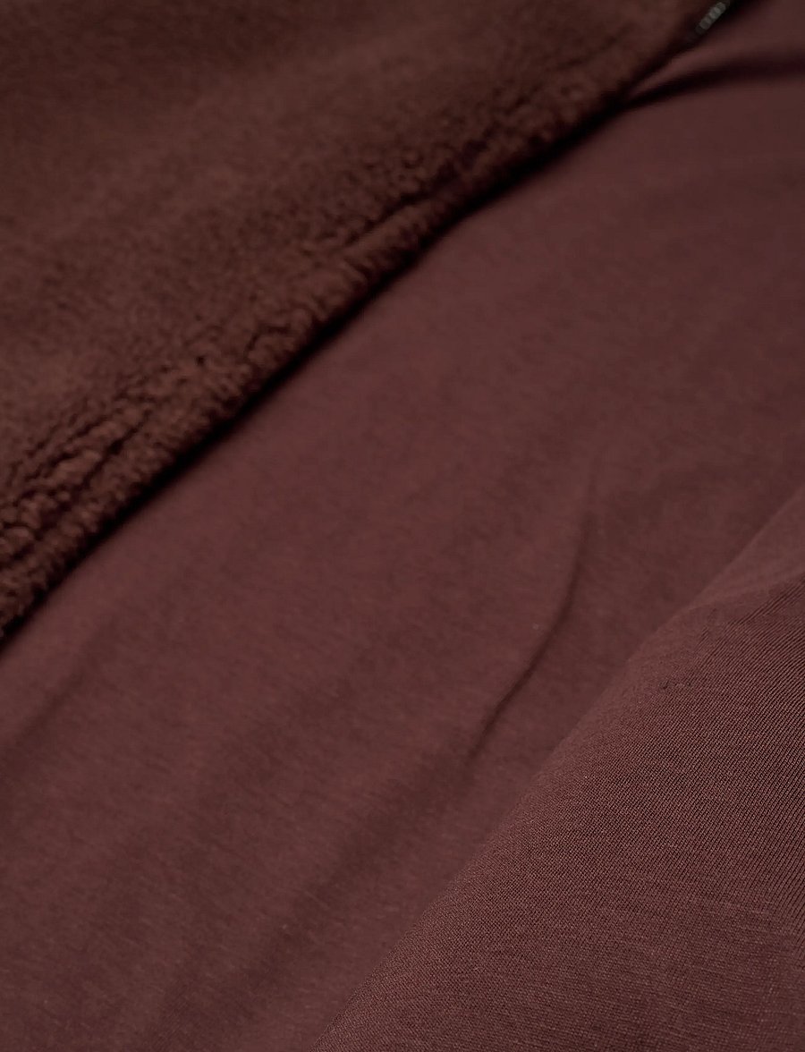 Weekday - Wren HIgh Neck Fleece - fleeces & midlayers - brown dark - 5