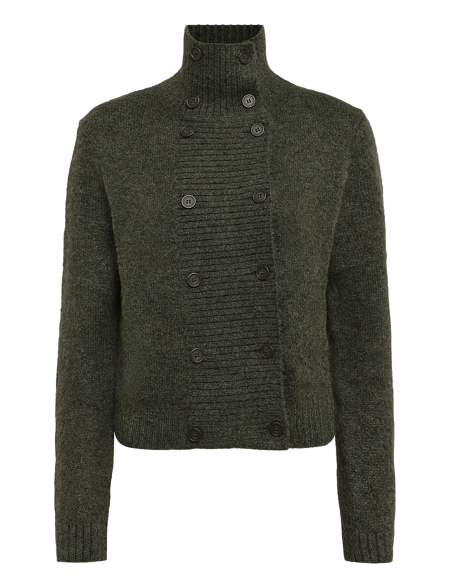 Weekday - Lucille Buttoned Cardigan - kardiganid - green dark - 0