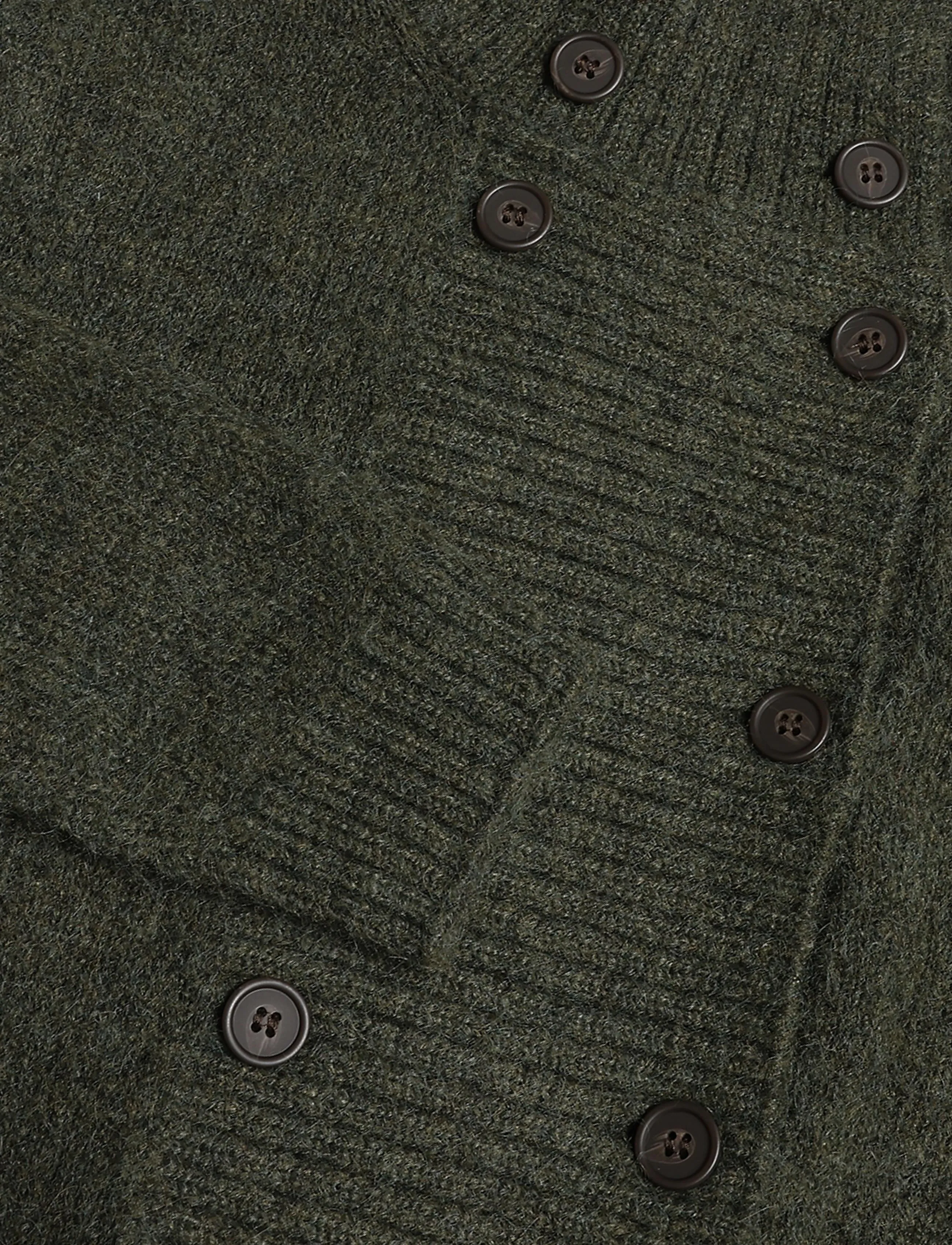 Weekday - Lucille Buttoned Cardigan - strickjacken - green dark - 2