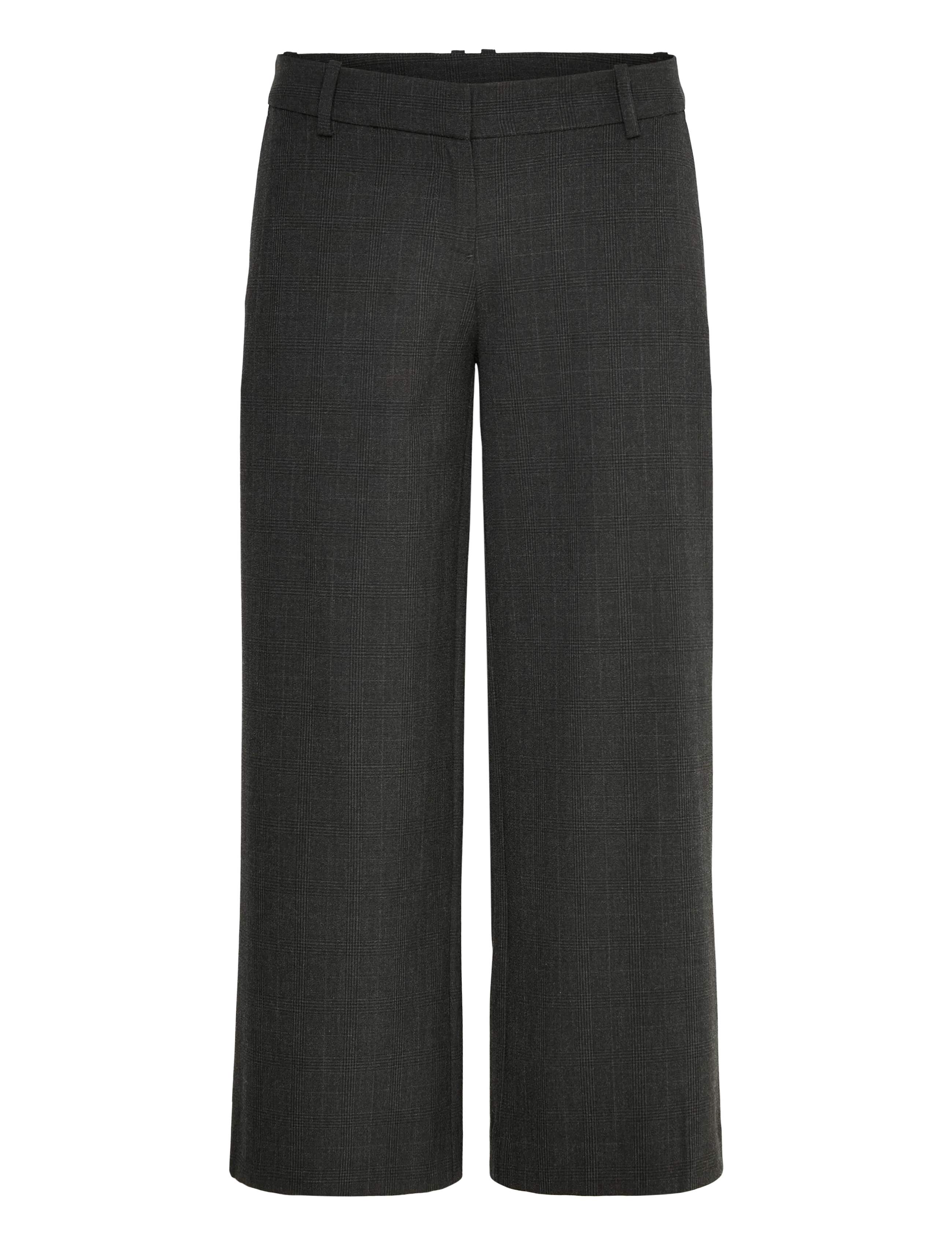 Weekday Alba Cropped Suiting Trousers - Kvinder - GREY MELANGE CHECK / grey