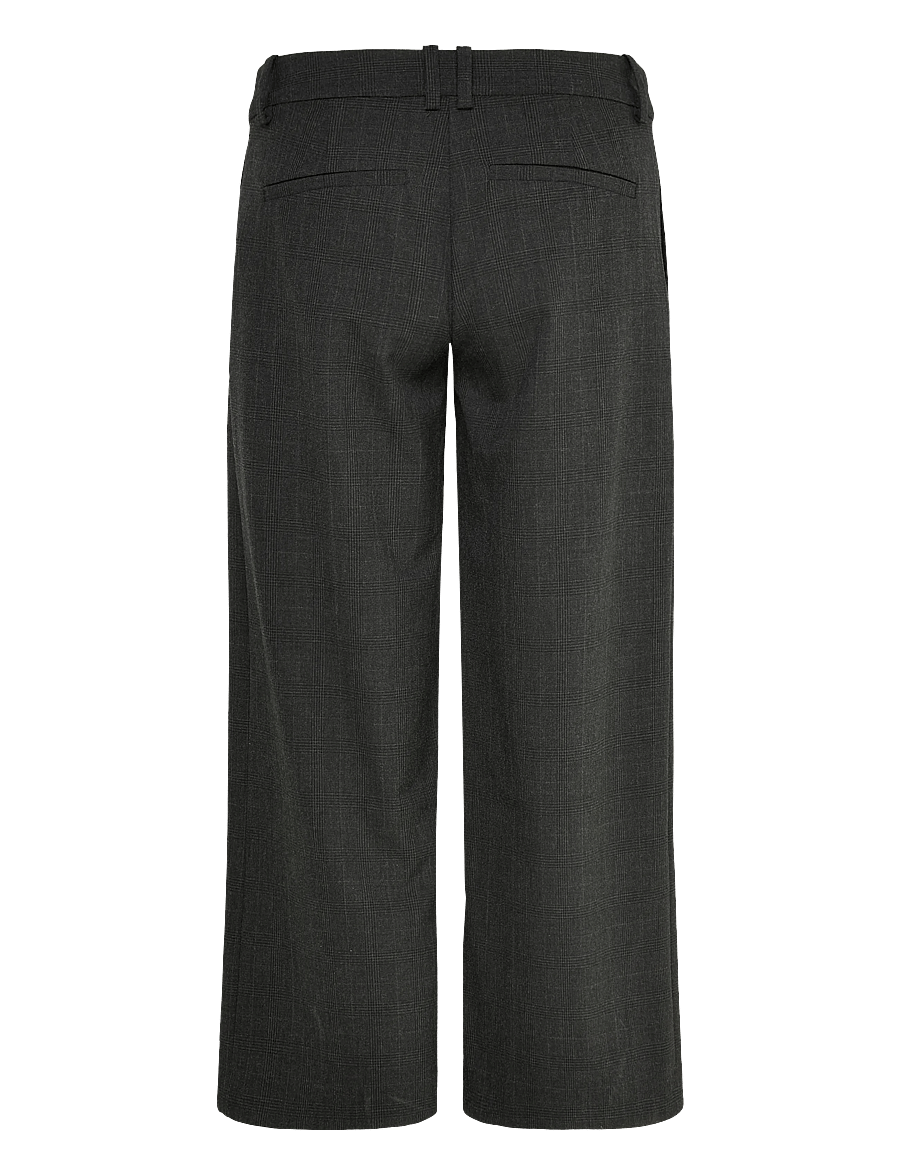 Weekday - Alba Cropped Suiting Trousers - habitbukser - grey melange check - 1