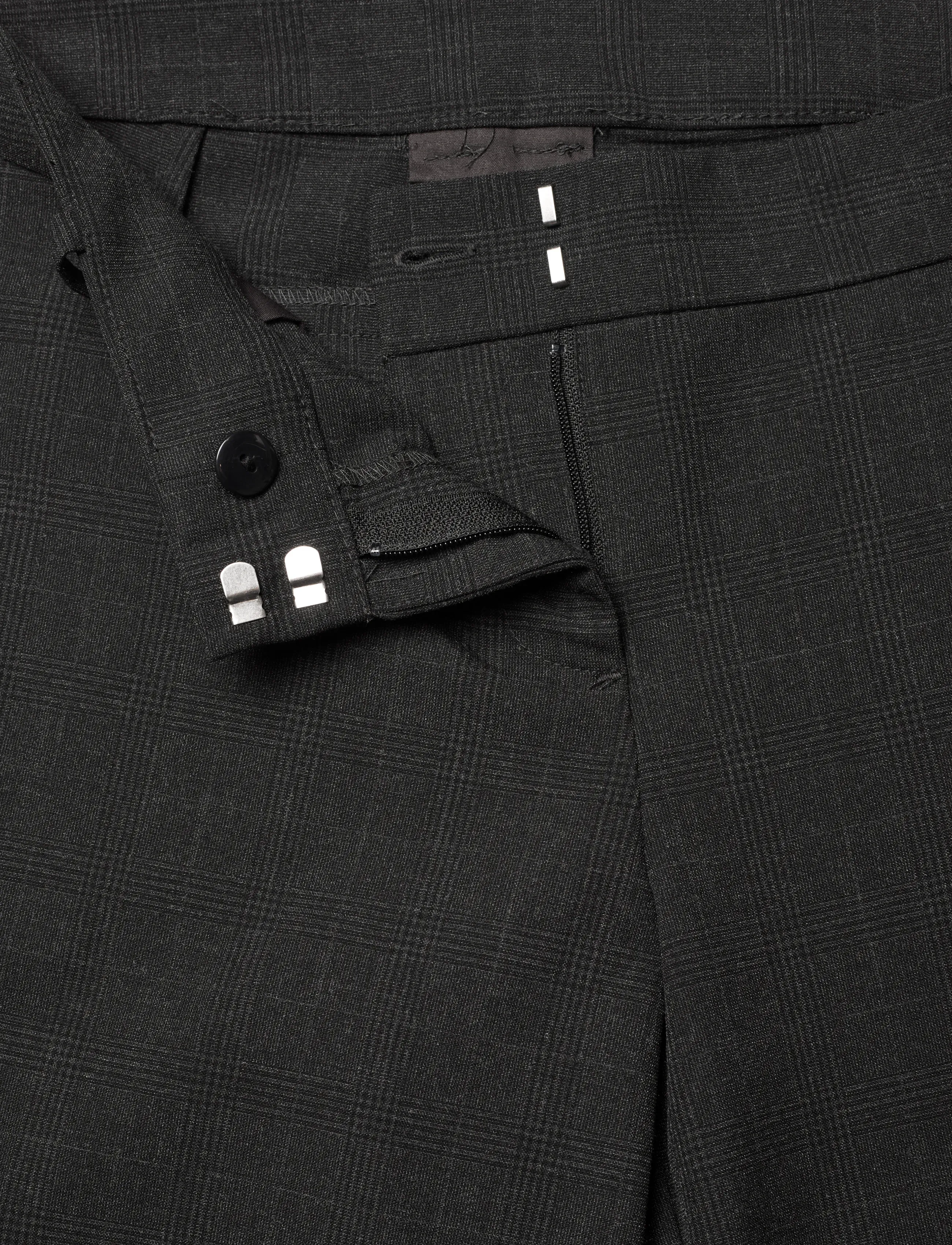 Weekday - Alba Cropped Suiting Trousers - anzugshosen - grey melange check - 3