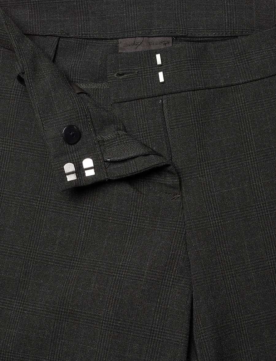 Weekday - Alba Cropped Suiting Trousers - habitbukser - grey melange check - 3
