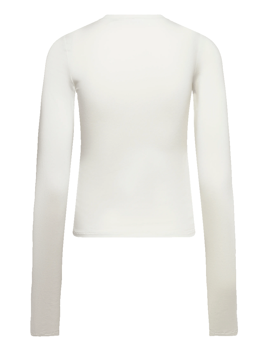 Weekday - Mia Pearl Button Cardigan - koftor - off white - 1
