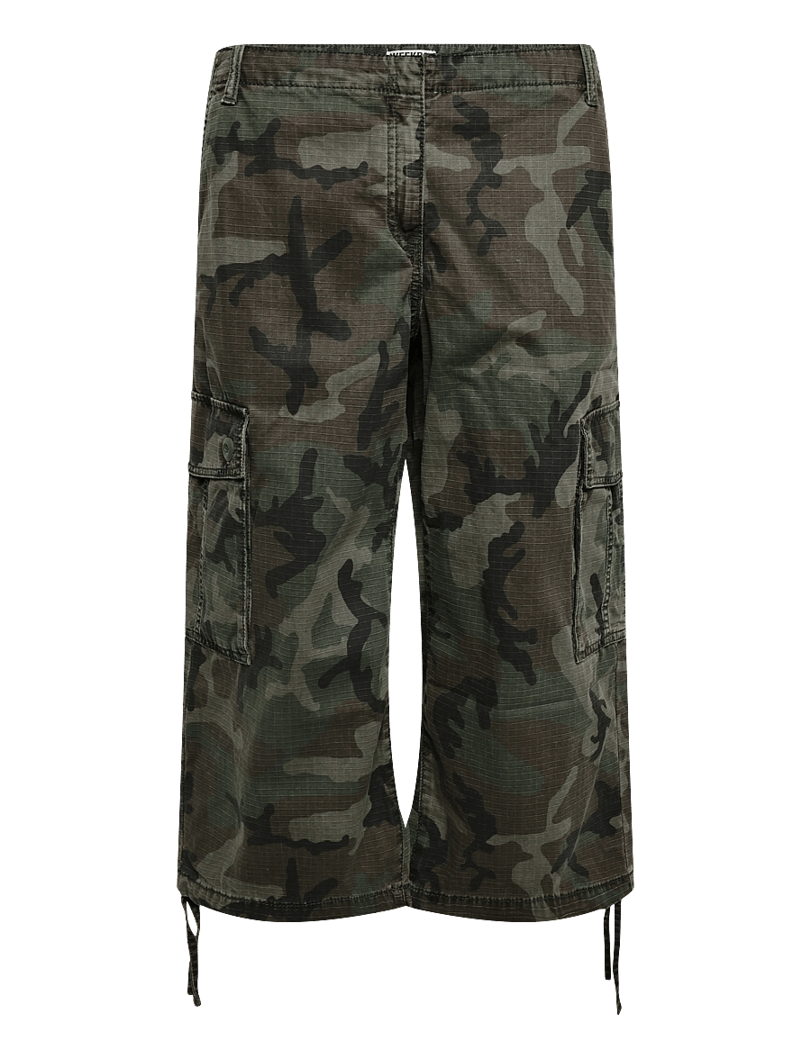 Weekday - Low-Rise Cropped Cargo Trousers - cargobukser - camo print - 1