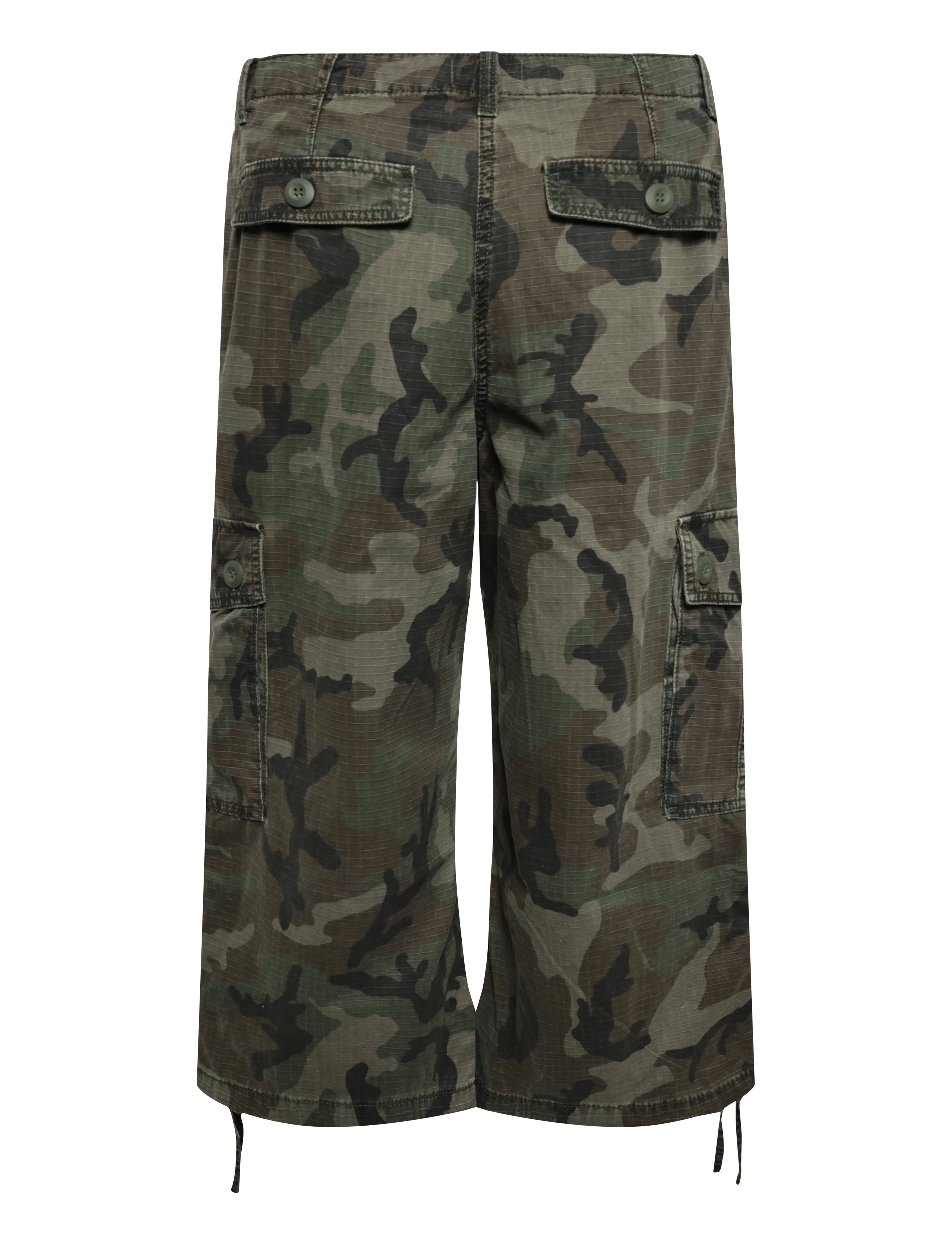 Weekday - Low-Rise Cropped Cargo Trousers - cargobukser - camo print - 2