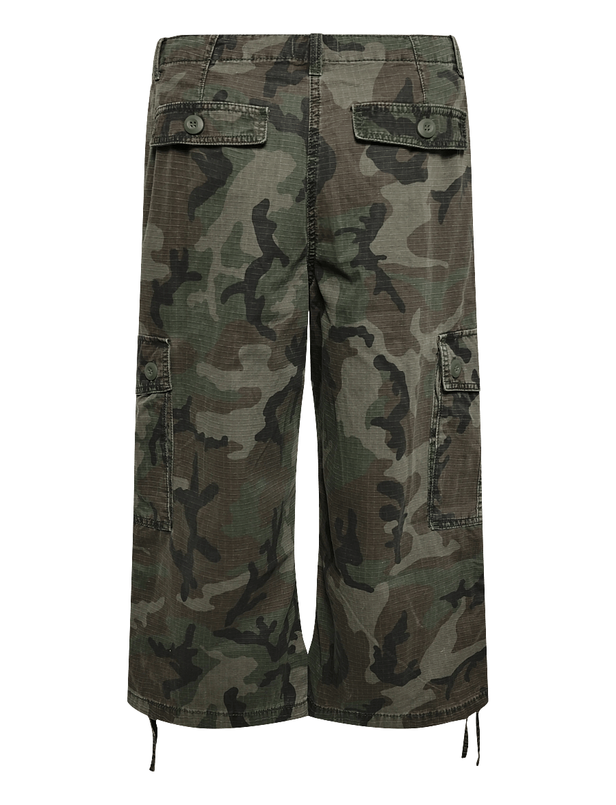 Weekday - Low-Rise Cropped Cargo Trousers - cargobukser - camo print - 2