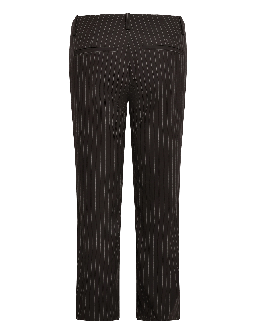 Weekday - Mei Cropped Trousers - capri bukser - brown pinstripe - 2