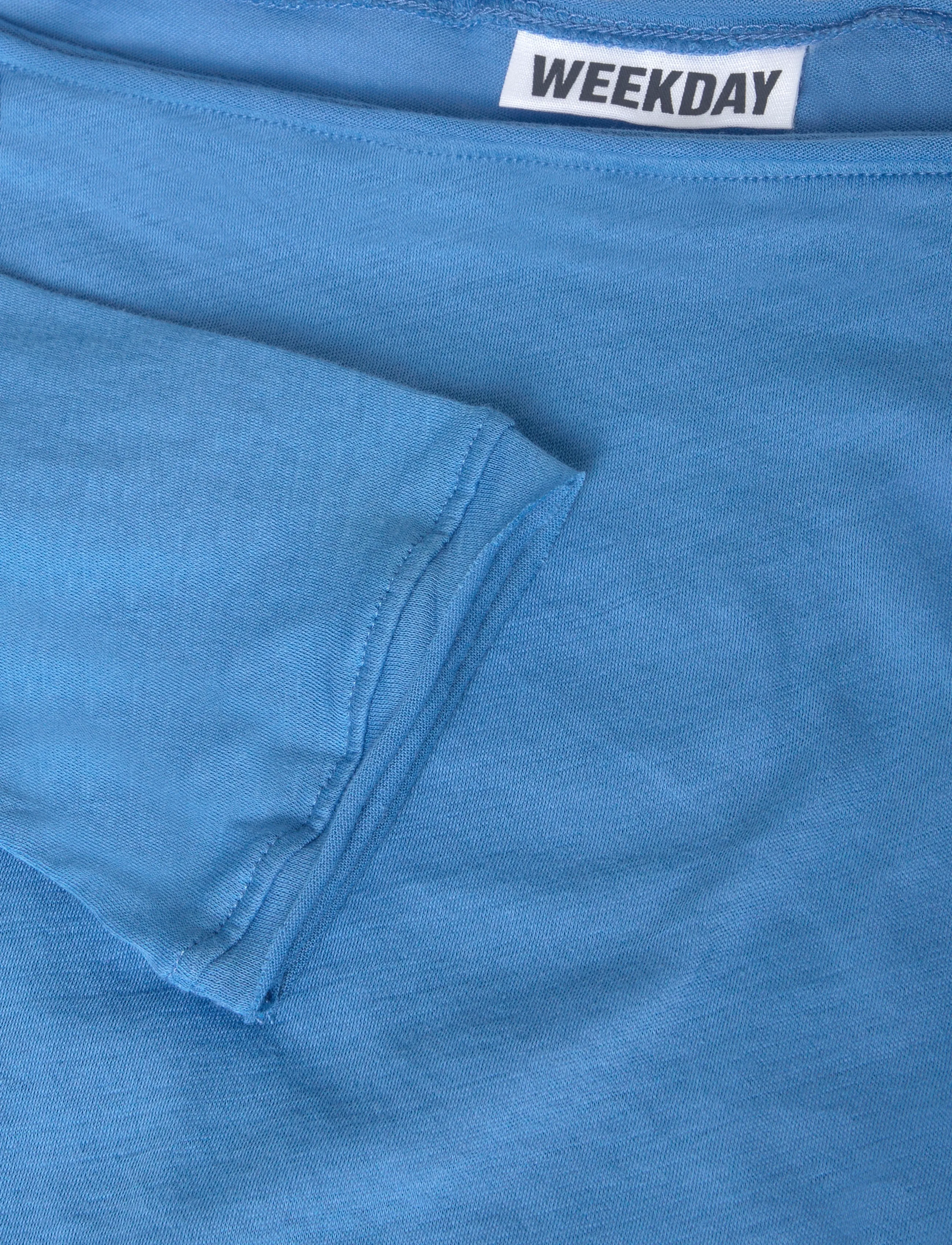 Weekday - Emma Off Shoulder LS - langärmlige tops - aqua blue - 2