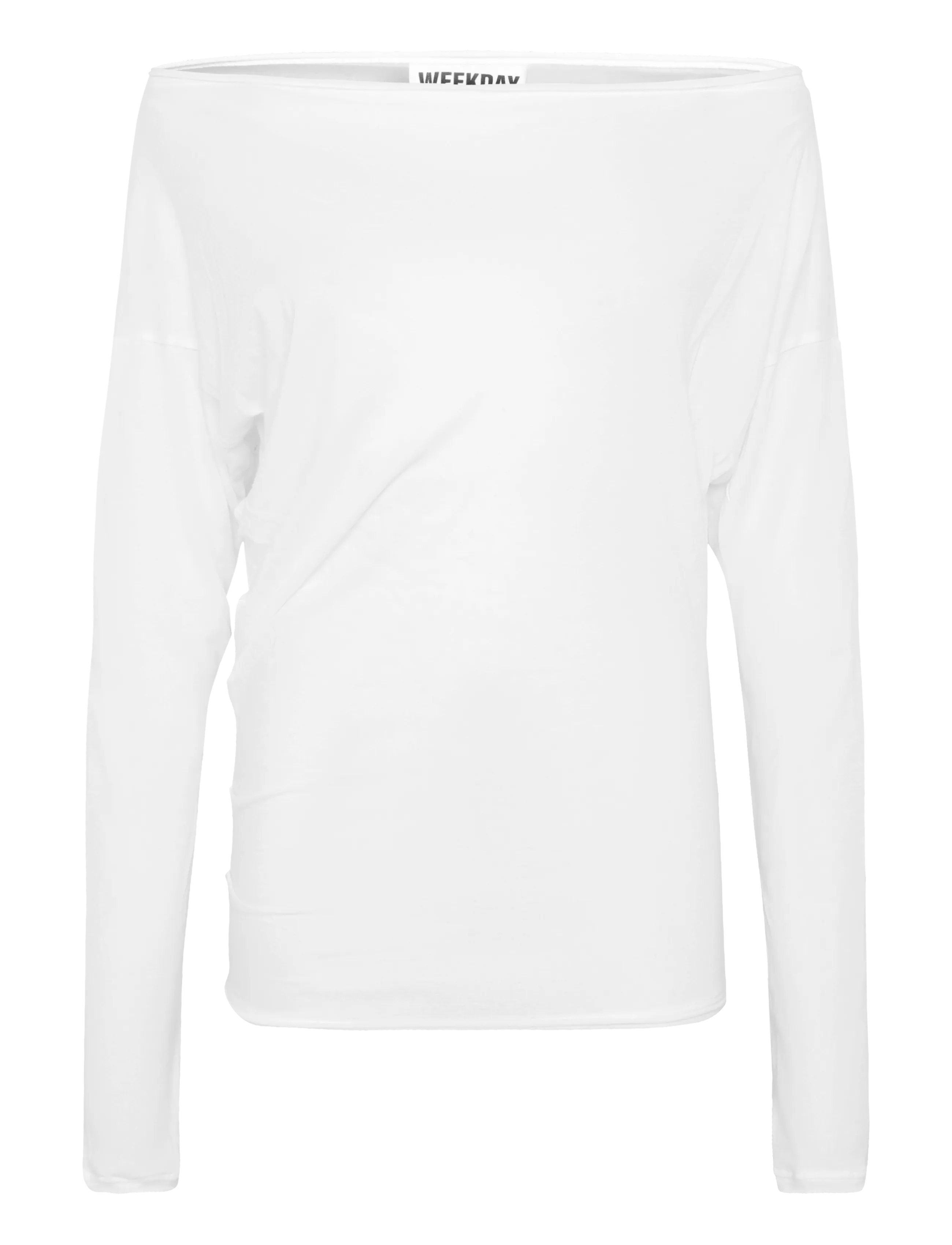 Weekday Off Shoulder Long-Sleeve Top, Kvinder, Off Shoulder Langærmet Top, Hvid, Str: M