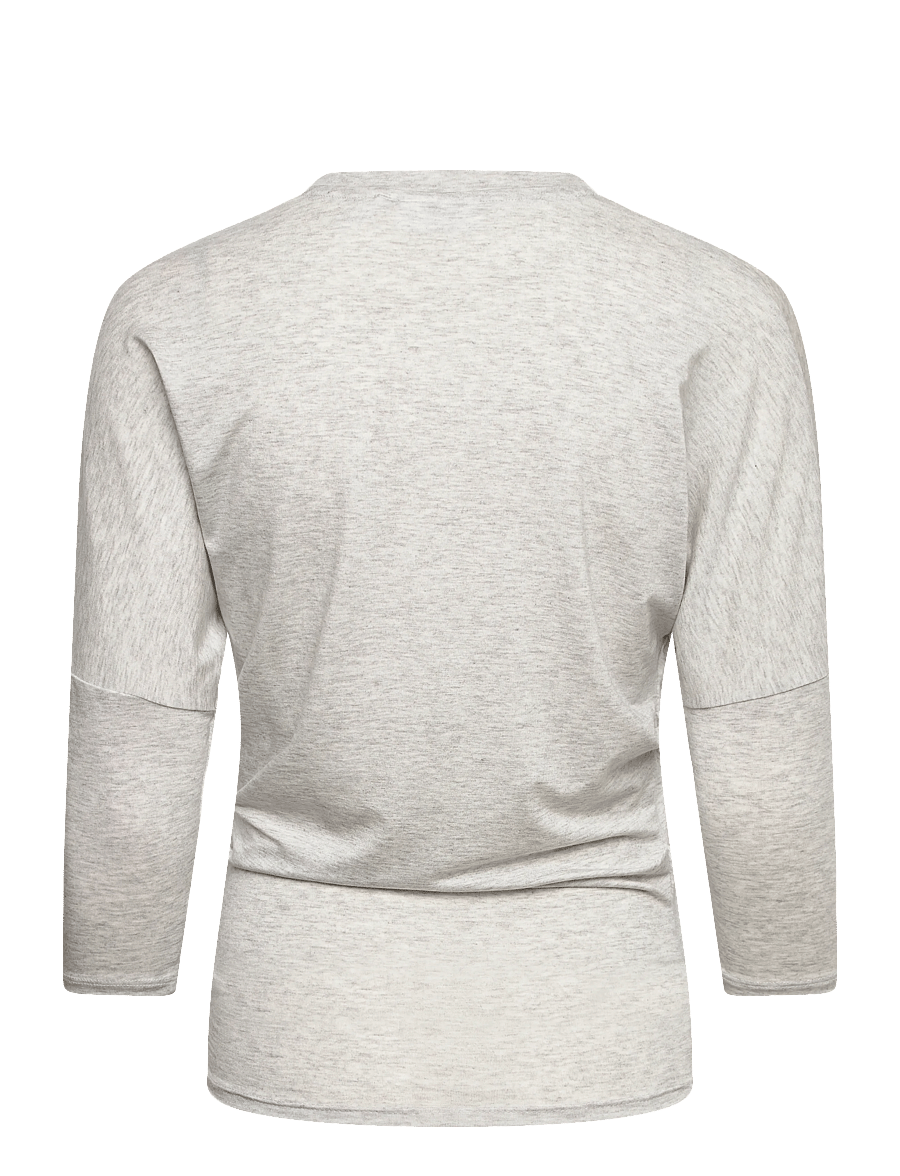 Weekday - Gigi 3/4 LS - long-sleeved tops - grey melange - 1