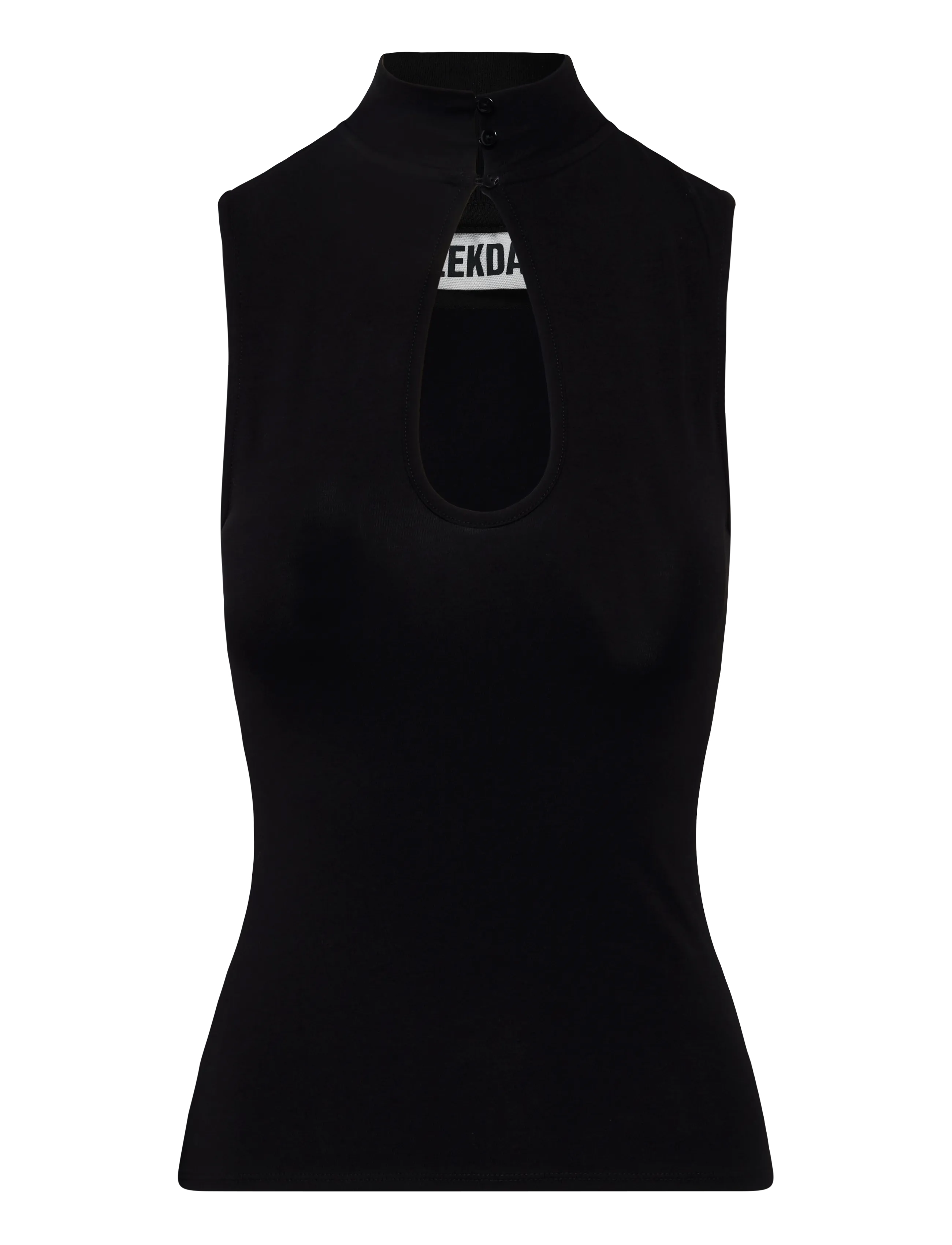 Weekday Kimora Keyhole Top - T-Shirts & Tops - BLACK / black
