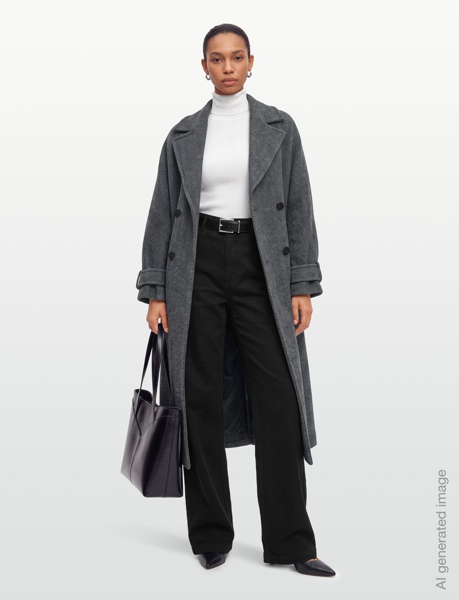 Weekend Max Mara - WKDTEMA - winter jackets - dark grey chevron - 0