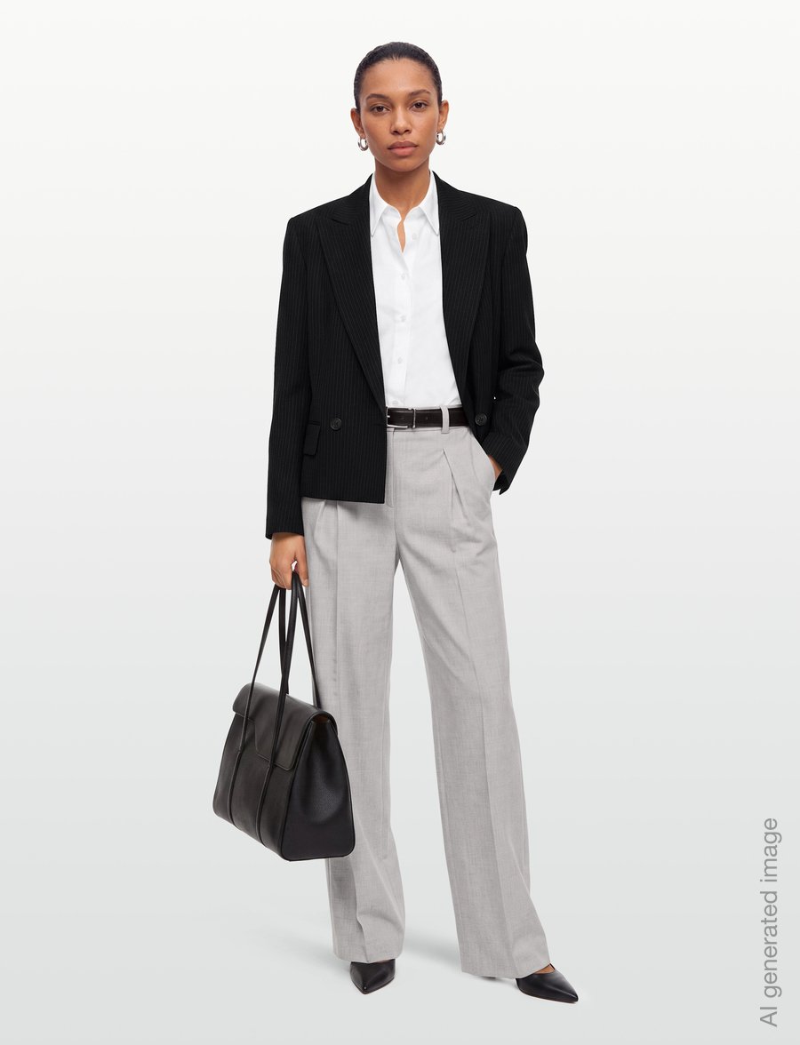 Weekend Max Mara - WKDCANAPA - zweireihige blazer - navy pinstripes - 0