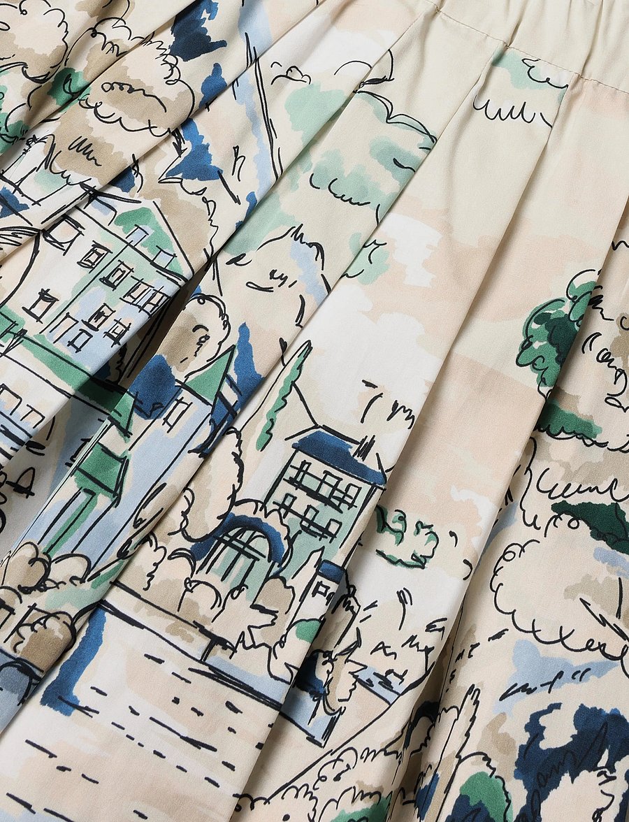 Weekend Max Mara - WKDADEPTO - plisseeritud seelikud - light blue watercolour landscape - 2