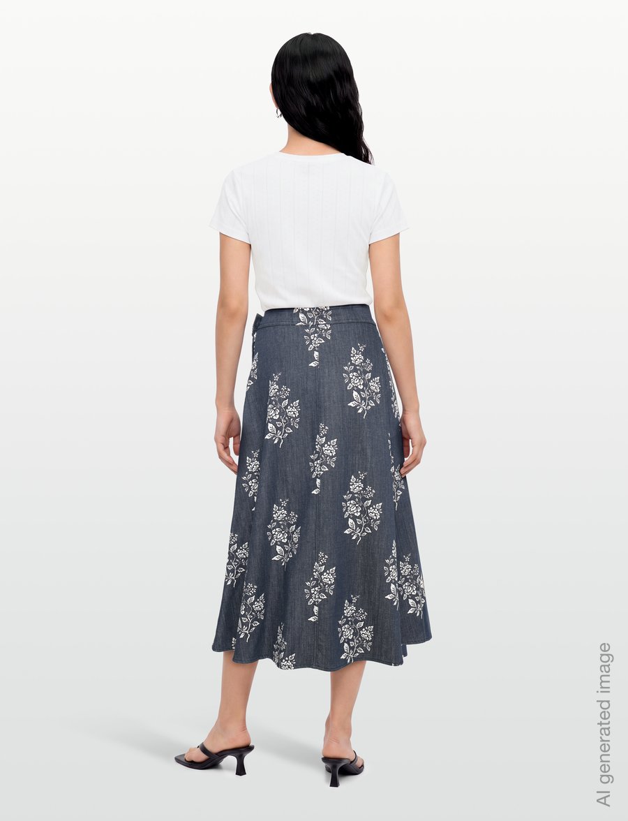 Weekend Max Mara - WKDSTRUZZO - plisseeritud seelikud - navy flowers - 4